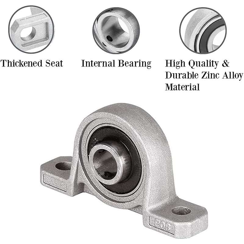 4 Pcs Housing Flange 8mm KP08 Ball Block Pillow Block for Spare Parts for 3D Printer
