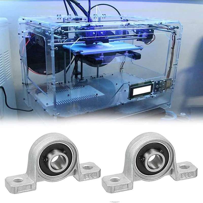 4 Pcs Housing Flange 8mm KP08 Ball Block Pillow Block for Spare Parts for 3D Printer