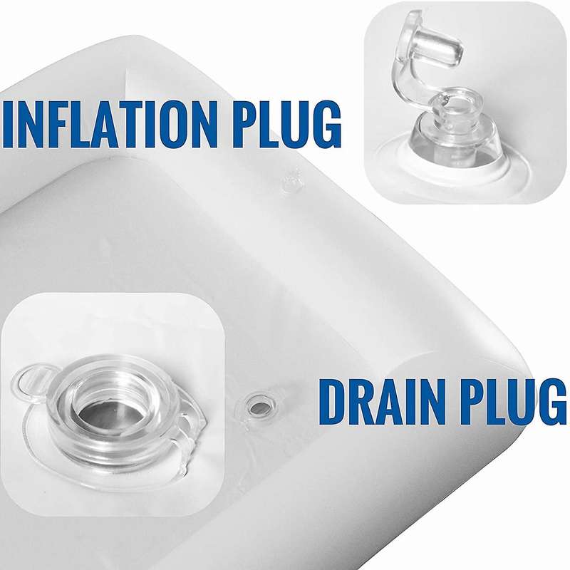 4 PCS Inflatable Cooling Trays,Coolers and Oil Drain Plugs for Food Containers,Barbecue Picnic Pool
