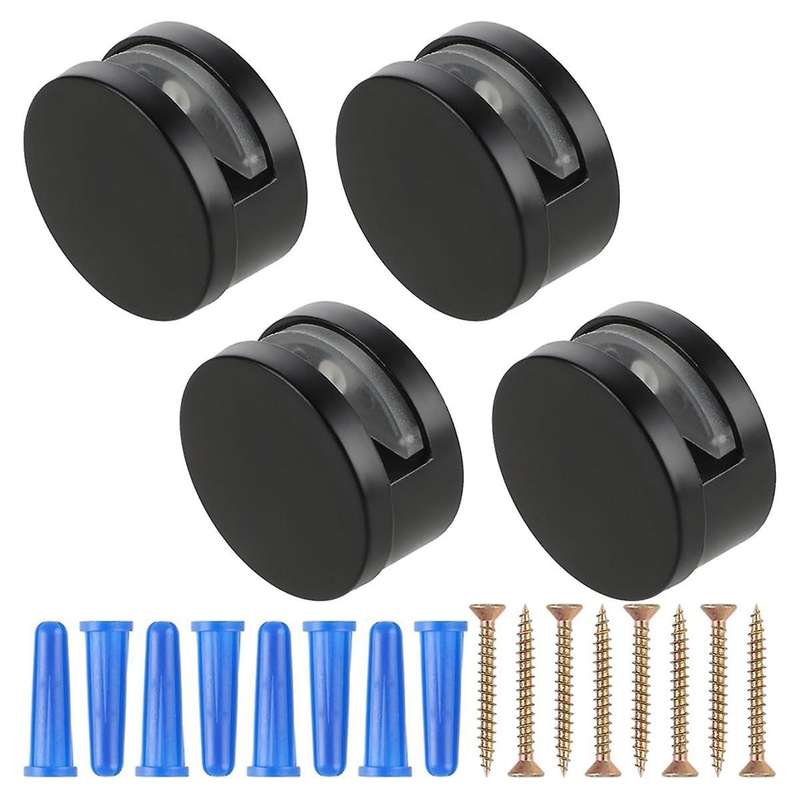 4 Pcs Mirror Mounting Hardware Frameless Adjustable Holders Clips Fixing Mirror Hanging Kit with Dut