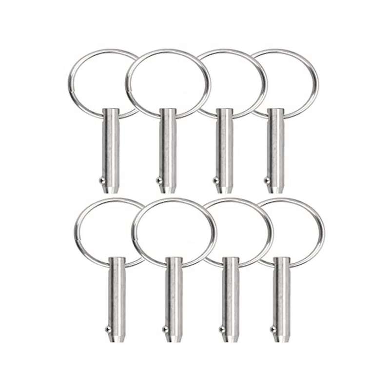 4 PCS Marine Quick Release Pins Bimini Top Pins, Diameter 1/4In(6.3Mm), Overall Length1.5In(38Mm)