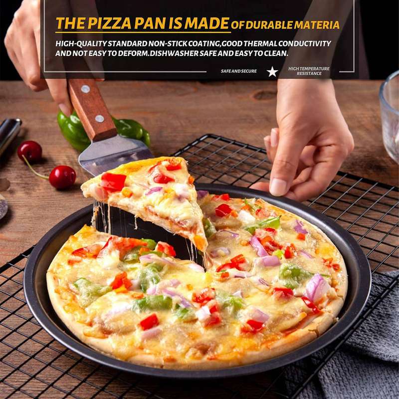 4 Pcs Non-stick Pizza Baking 6 8 9 10-inch Diameter Pizza Tray,round Pizza Bakeware Kitchen Oven Ba