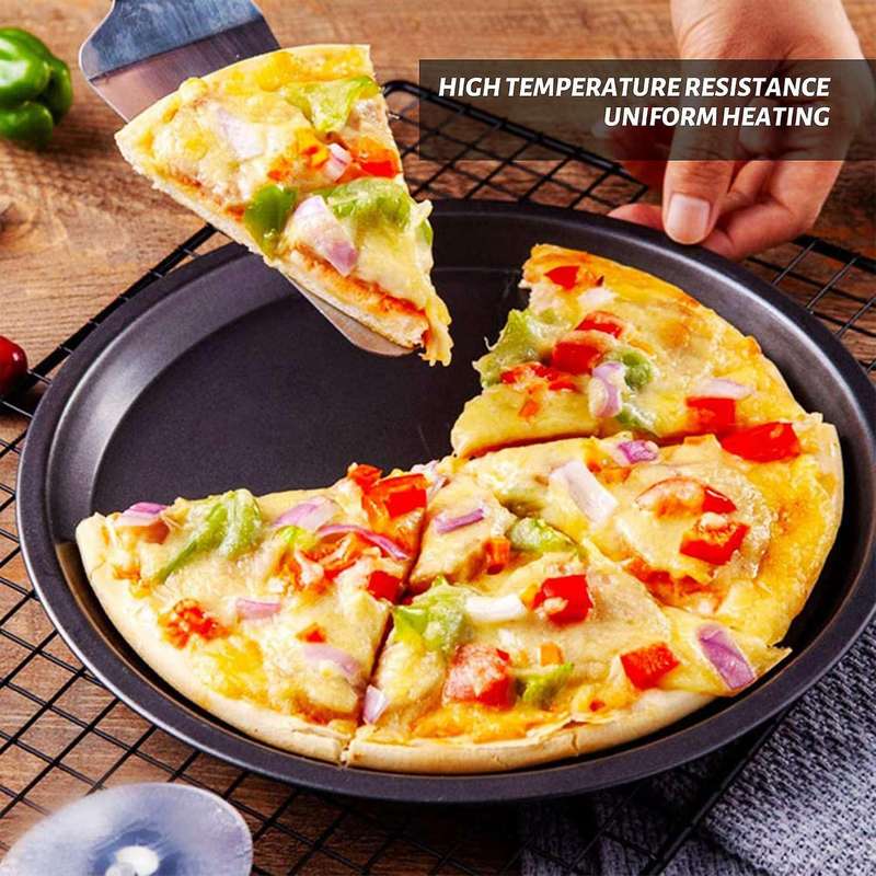 4 Pcs Non-stick Pizza Baking 6 8 9 10-inch Diameter Pizza Tray,round Pizza Bakeware Kitchen Oven Ba