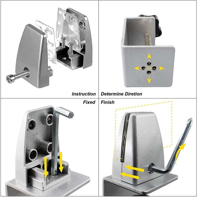 4 Pcs Office Desk Divider Clamp Privacy Screen Holder Bracket Screen Baffle Clamp Partition for Tabl