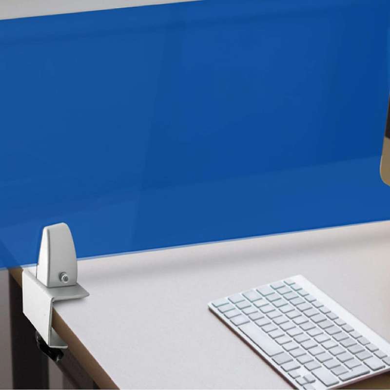 4 Pcs Office Desk Divider Clamp Privacy Screen Holder Bracket Screen Baffle Clamp Partition for Tabl