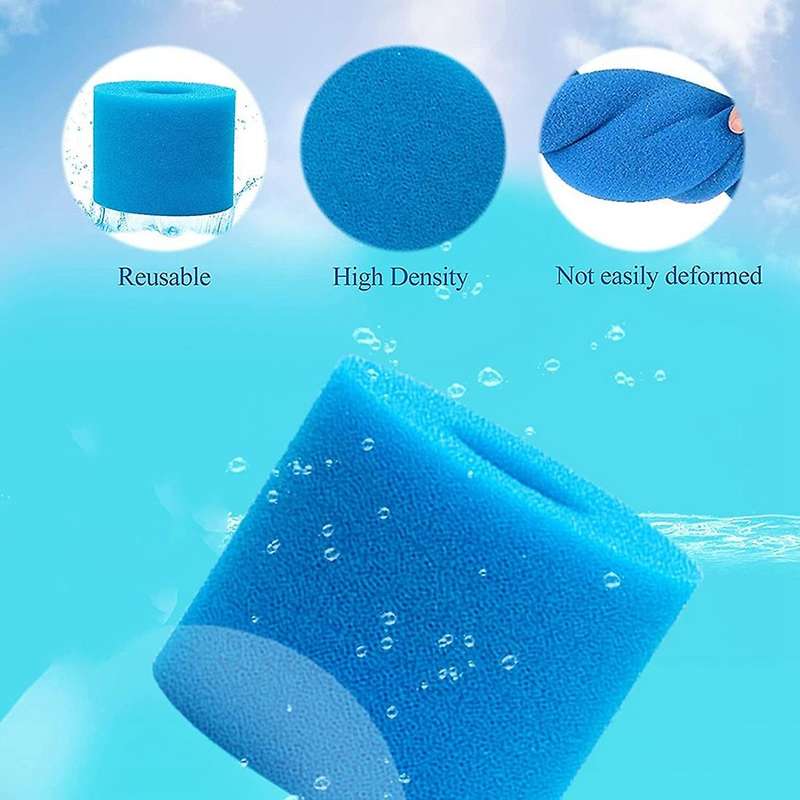 4 PCS Pool Filter for Type H,Replacement Swimming Pool Filter Foam Sponge Filter Cartridges for Typ