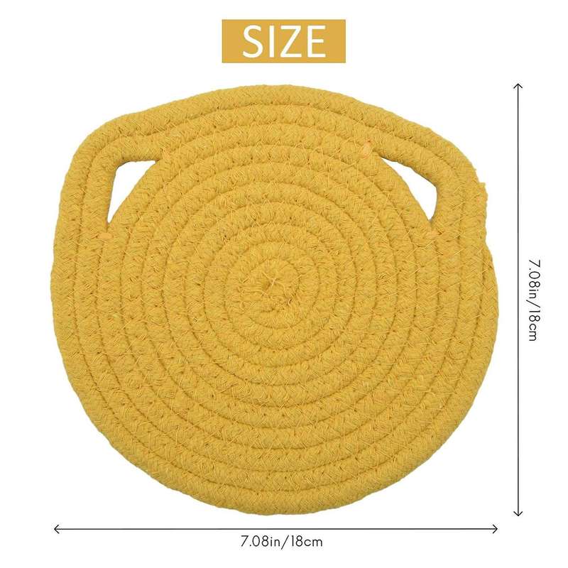 4 Pcs Potholders Trivets Set,cotton Thread Weave Shape Coasters,placemats,for Cooking&baking,7 Inch