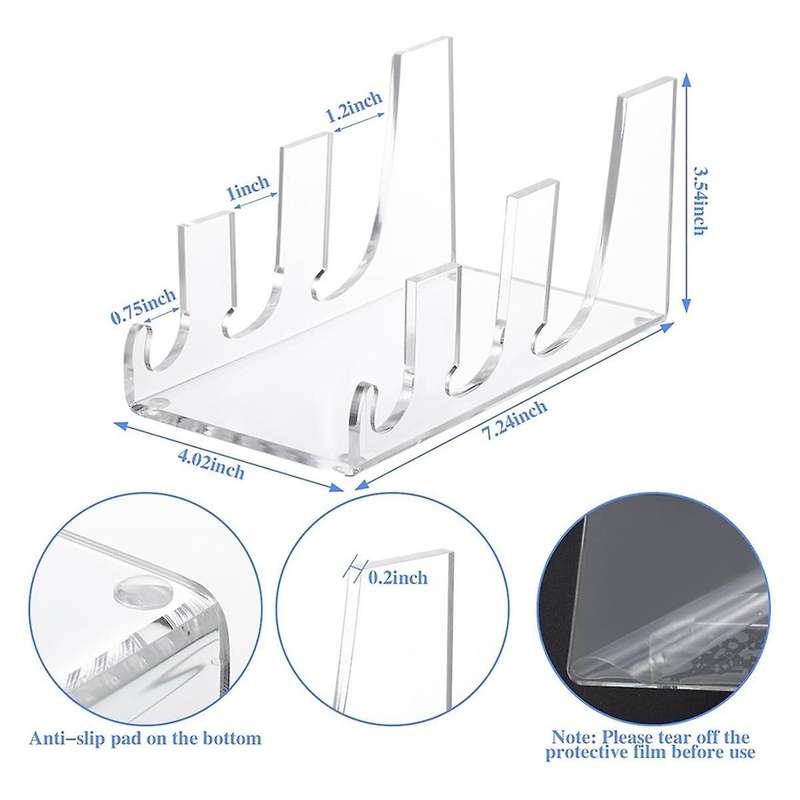 4 Pcs Plate Dinnerware Display Stand Acrylic Clear Plate Stand China Platters Plate Holder Setting P