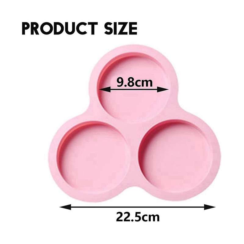 4 Pcs Silicone Egg Pan Reusable Egg Mold,non-stick Baking Pan 3 Cavity Silicone
