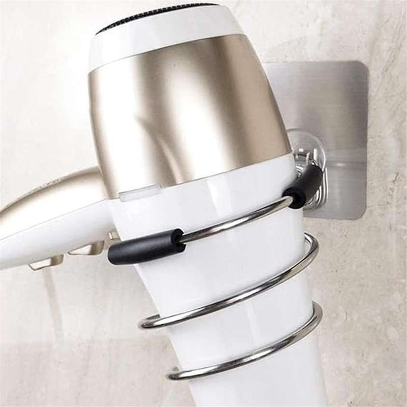 4 PCS Spiral Wall-Mounted Hair Dryer Storage Racks Stylist Tool Hair Dryer Organizer Hair Dryer Stor