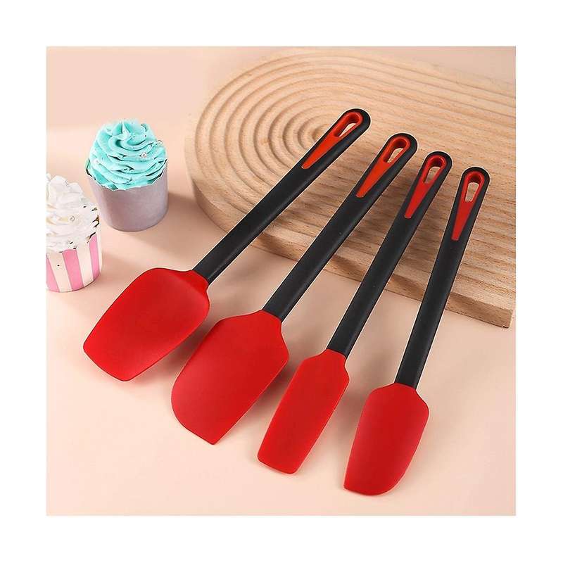 4 Pcs Silicone Spatulas for Cooking High Heat Resistant Scraper Commercial Baking Spatula for Kitche