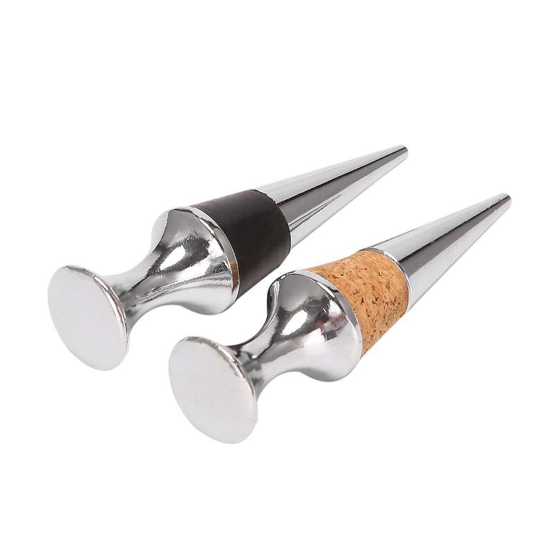 4 Pcs Stainless Steel Wine Stopper Vacuum Sealed Stoppers Wine Cork Stopper Storage Twist Cap Plug