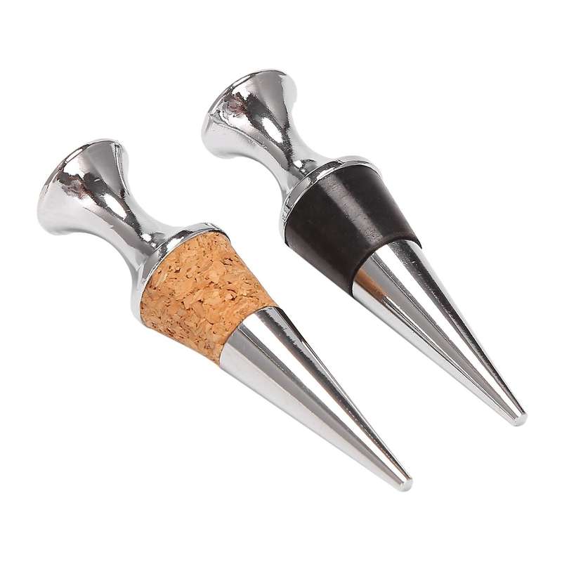 4 Pcs Stainless Steel Wine Stopper Vacuum Sealed Stoppers Wine Cork Stopper Storage Twist Cap Plug