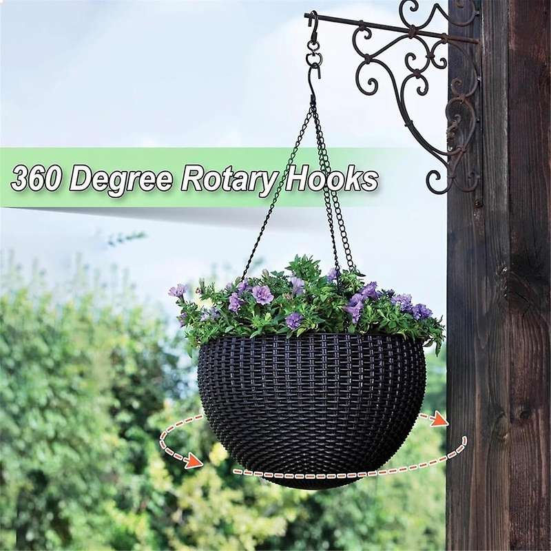 4 Pcs Swivel Plant Hanger Pots Hooks Heavy Duty Hanging Plant Hook 360 Degrees Swivel Metal Hooks fo