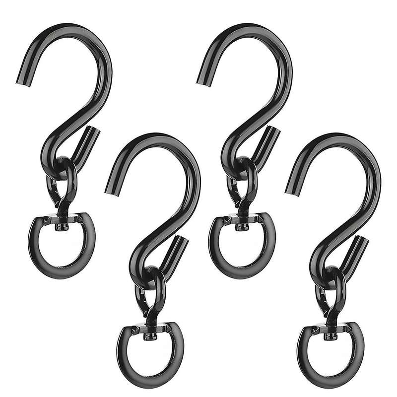 4 Pcs Swivel Plant Hanger Pots Hooks Heavy Duty Hanging Plant Hook 360 Degrees Swivel Metal Hooks fo