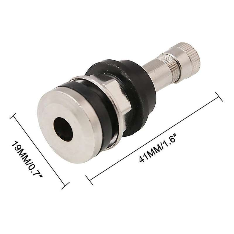 4 Pcs TR416 Metal Valve Stems Outer Mount Fits .453 & .625Inch Rim Holes Long 1 1/2Inch , Silver