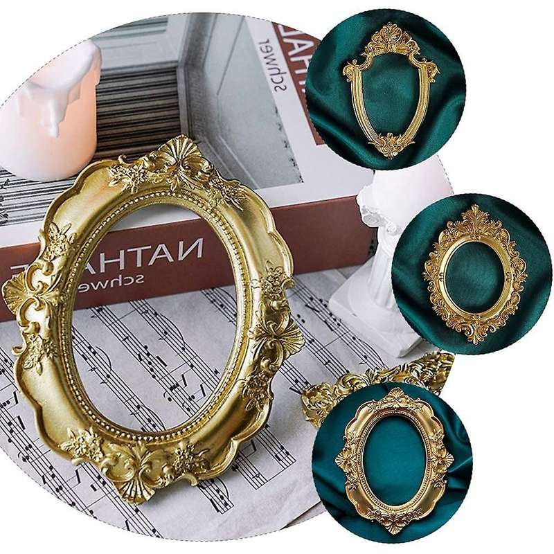 4 Pcs Vintage Picture Frame Antique Photo Frame Wall Hanging Photo Frame Table Top Display Christma