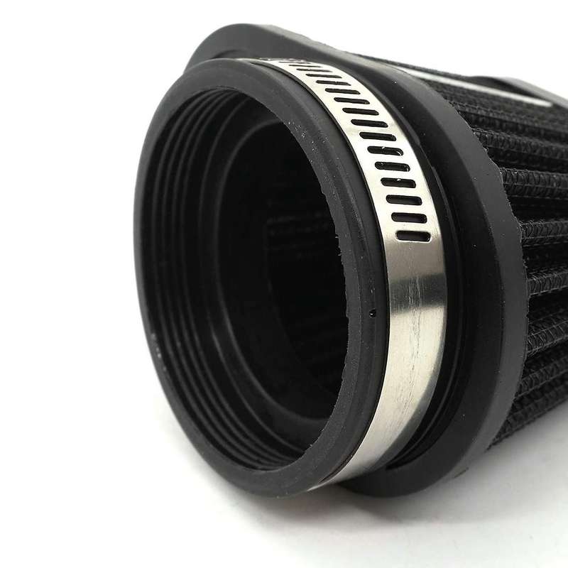 4 Pcs Universal Round Tapered Car Motorcycle Air Filter 51mm 2 inch Intake Filter-Black