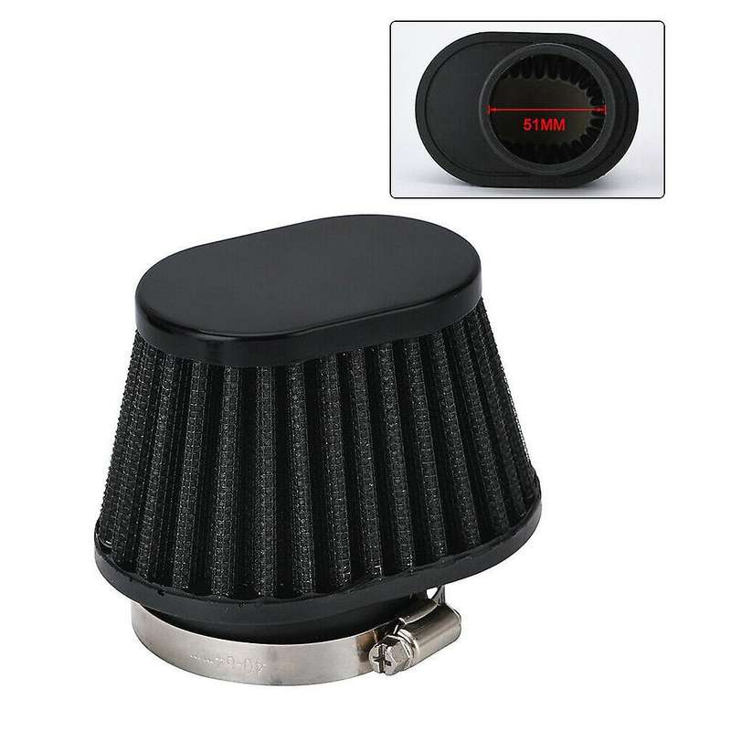 4 Pcs Universal Round Tapered Car Motorcycle Air Filter 51mm 2 inch Intake Filter-Black