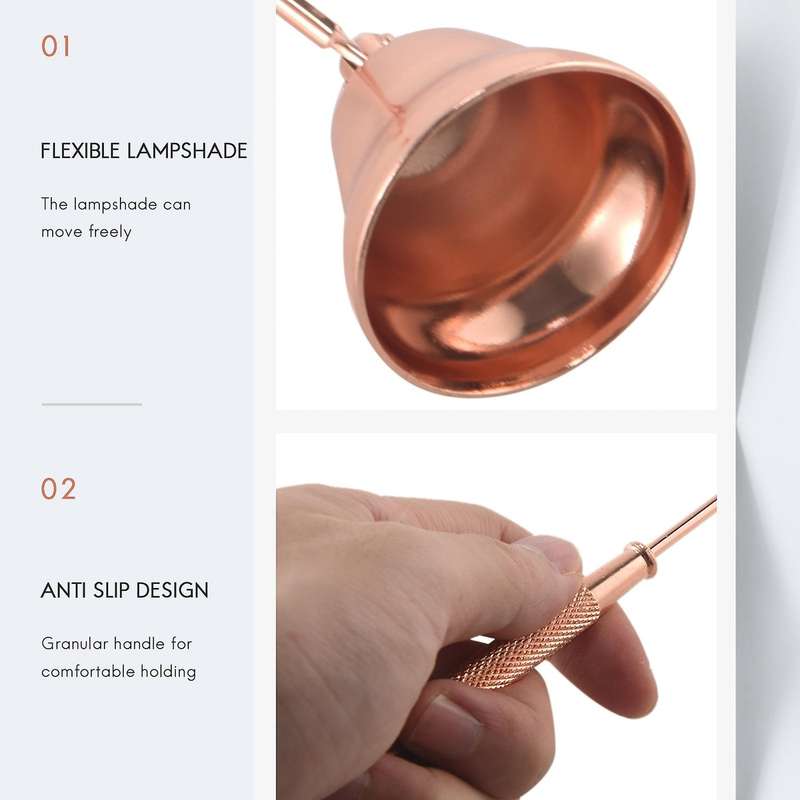 4 Pcs Vintage Metal Shape Candle Snuffer Long Handle Banquet Candle Extinguisher Candle Wedding Hom