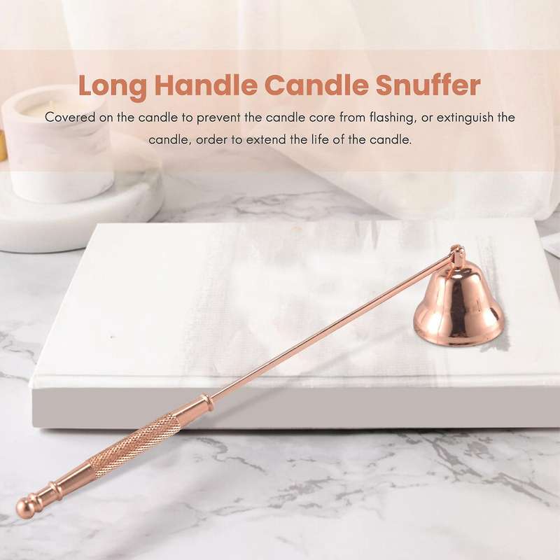 4 Pcs Vintage Metal Shape Candle Snuffer Long Handle Banquet Candle Extinguisher Candle Wedding Hom