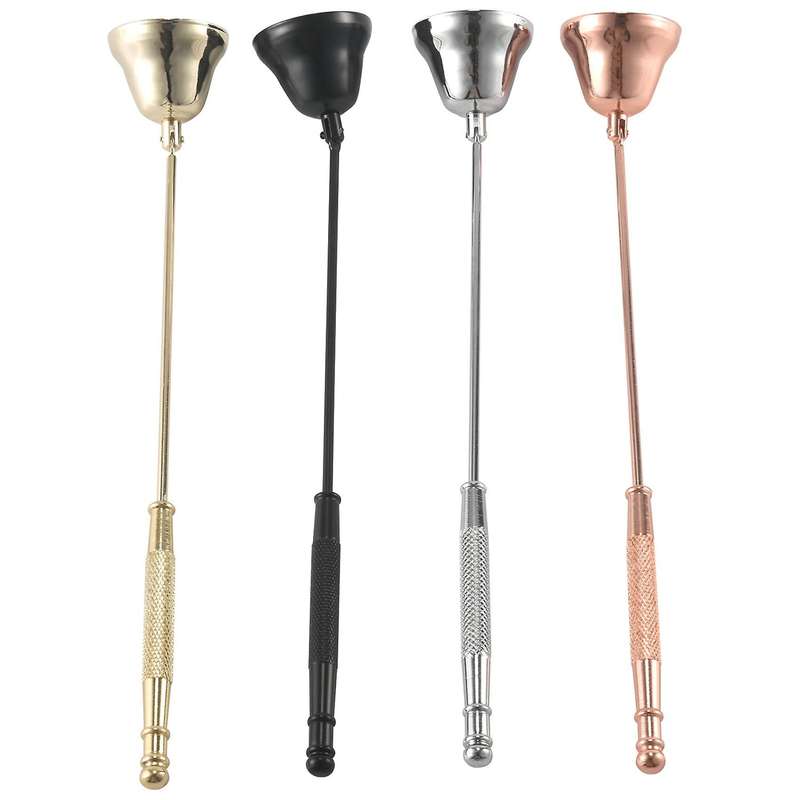 4 Pcs Vintage Metal Shape Candle Snuffer Long Handle Banquet Candle Extinguisher Candle Wedding Hom
