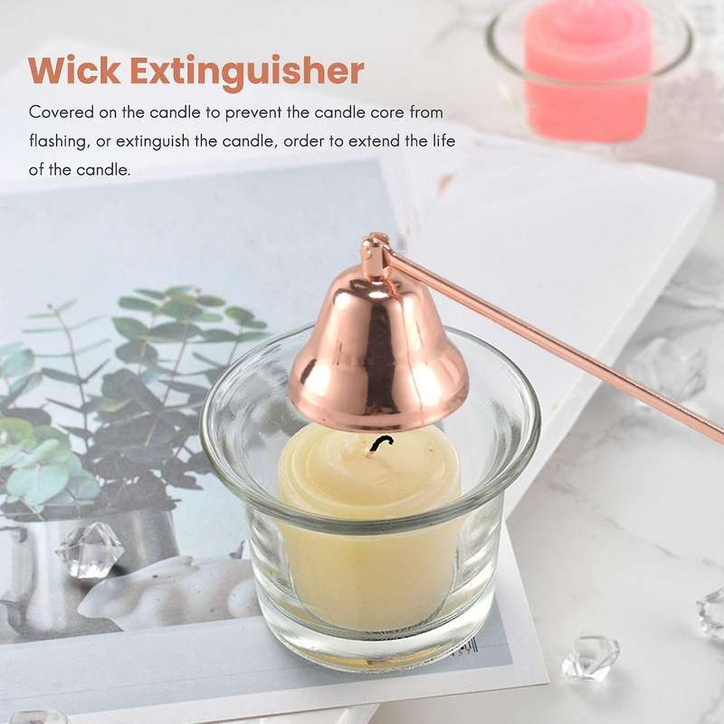 4 Pcs Vintage Metal Shape Candle Snuffer Long Handle Banquet Candle Extinguisher Candle Wedding Hom