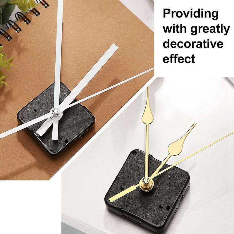 4 Pcs Wall Quartz Clock Movement DIY Mechanism Repair Parts Replacement with 6 Different Pairs Clock