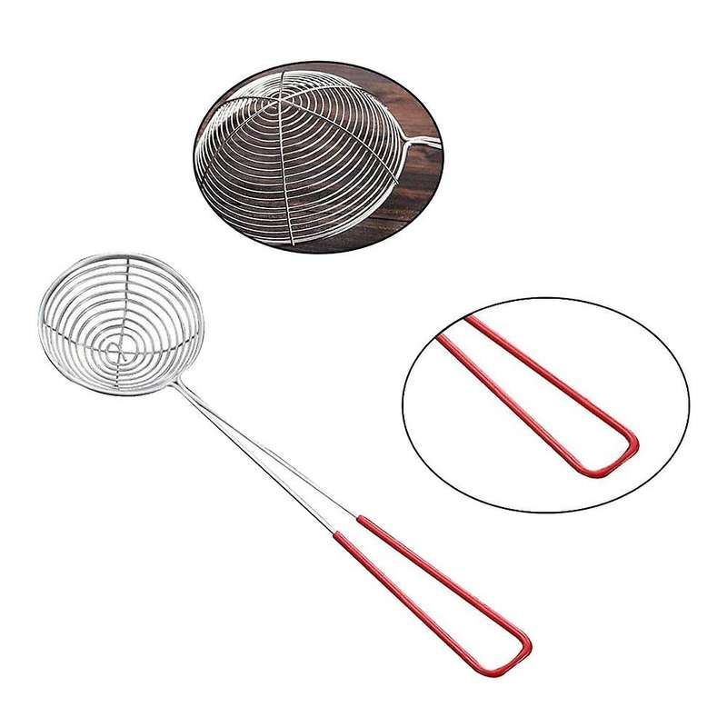 4 Pcs Wire Skimmer Strainer,Stainless Steel Skimmer Spoon,Mesh Colander with Long Handle for Hot Pot