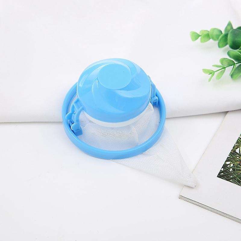 4 Pcs Washing Machine Hair Remover Floating Plastic Clothing Decontamination Hair Filter Blue Orange