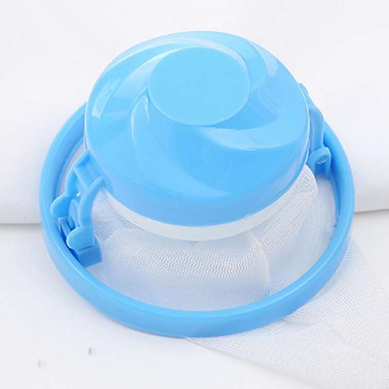 4 Pcs Washing Machine Hair Remover Floating Plastic Clothing Decontamination Hair Filter Blue Orange