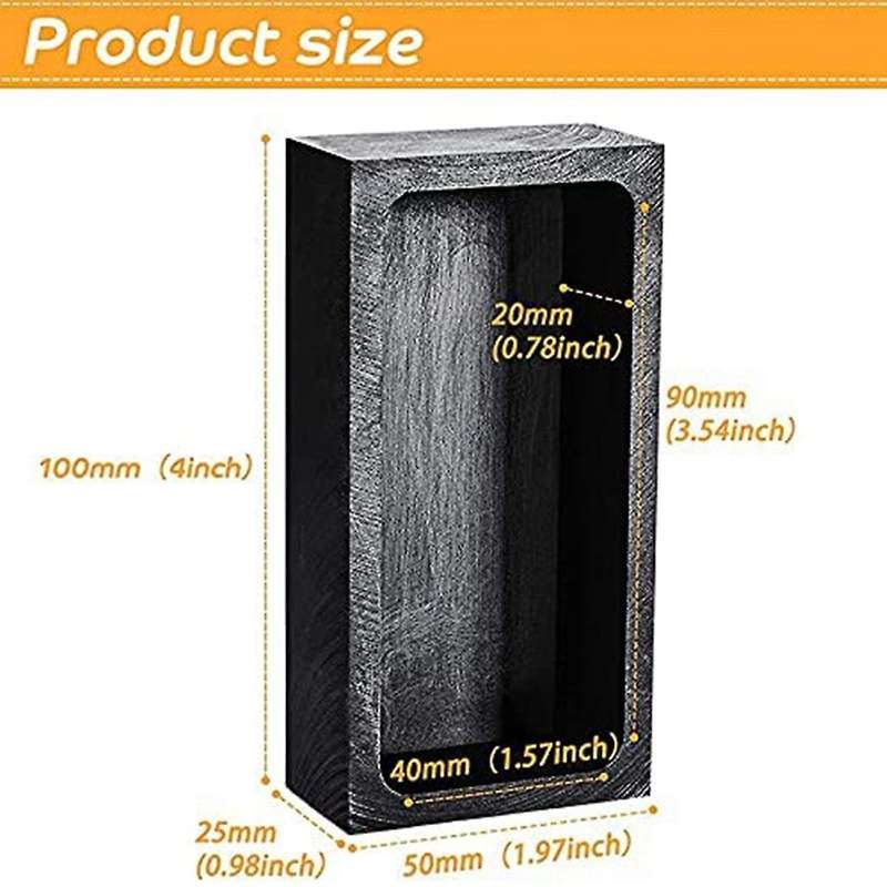 4 Piece 1 KG Graphite Ingot Mould Casting Ingot Crucible Mould Silver Gold Ingot Mould Melting Casti