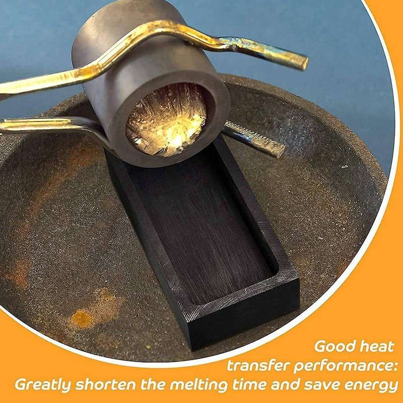 4 Piece 1 KG Graphite Ingot Mould Casting Ingot Crucible Mould Silver Gold Ingot Mould Melting Casti