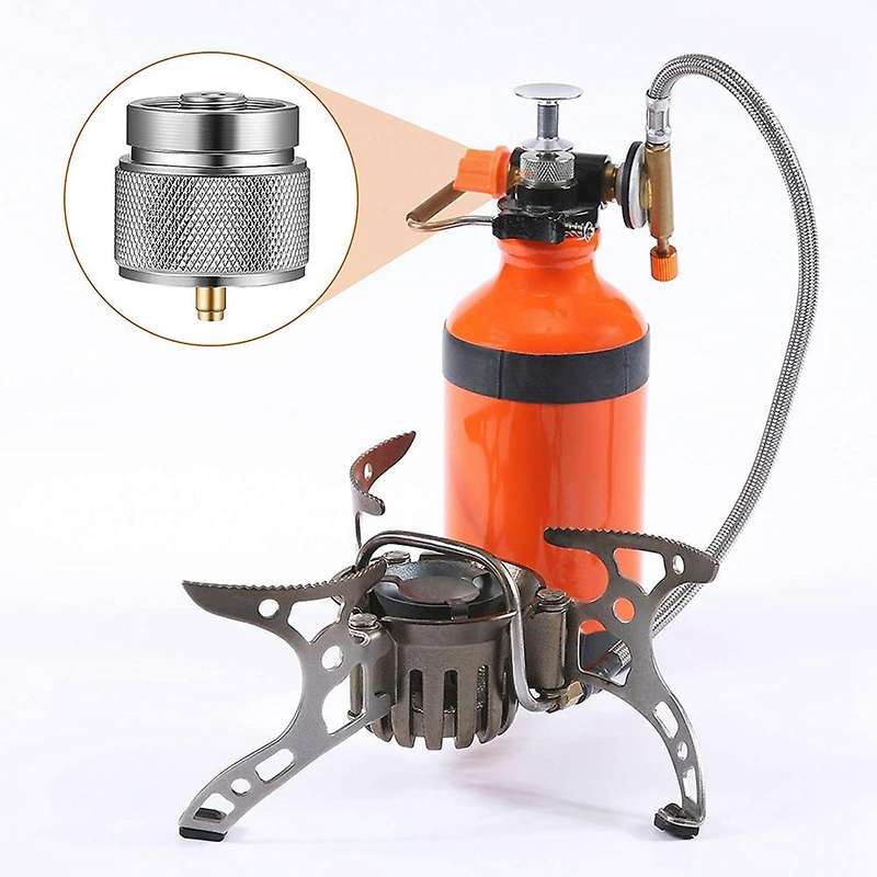 4 Pieces Camping Stove Adapter Propane Small Tank Compatible with Valve Output Cylinder Convert for