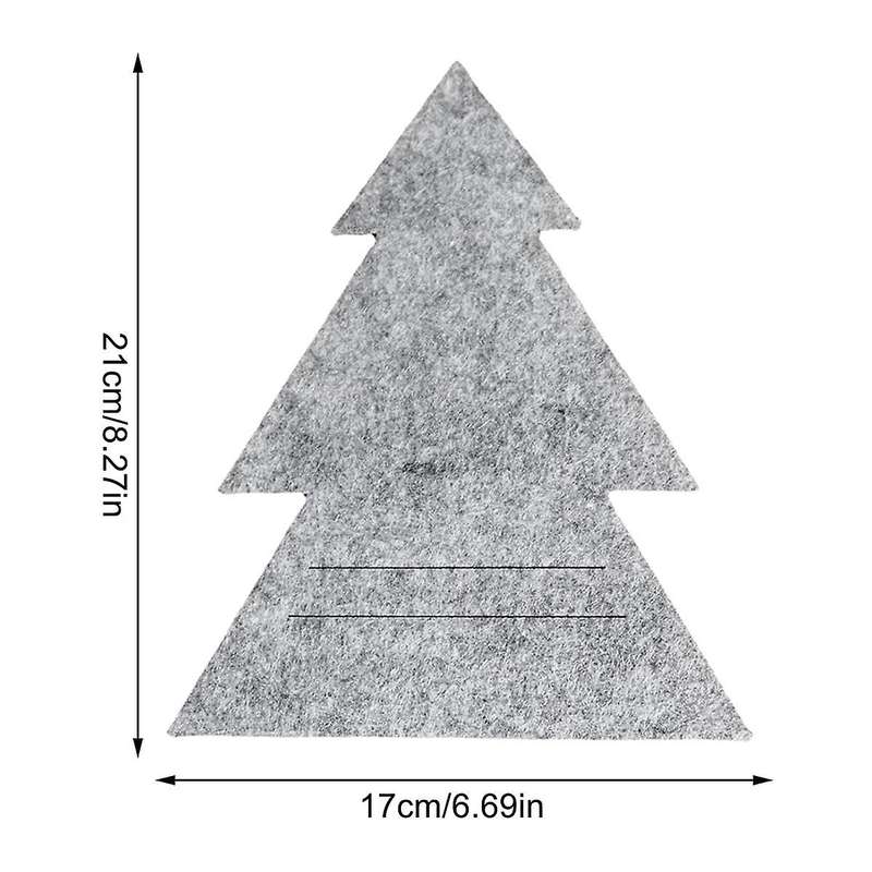 4 Pieces As A Set, Grey Christmas Tree Cutlery Bag Christmas Tree Cutlery Set