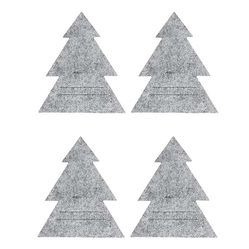 4 Pieces As A Set, Grey Christmas Tree Cutlery Bag Christmas Tree Cutlery Set
