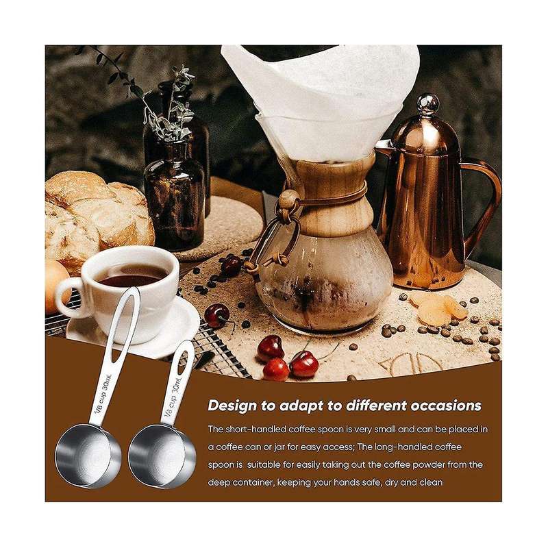 4 Pieces Coffee Scoop Tablespoon Stainless Steel Coffee Measuring Scoops for Coffee, Tea, Sugar And