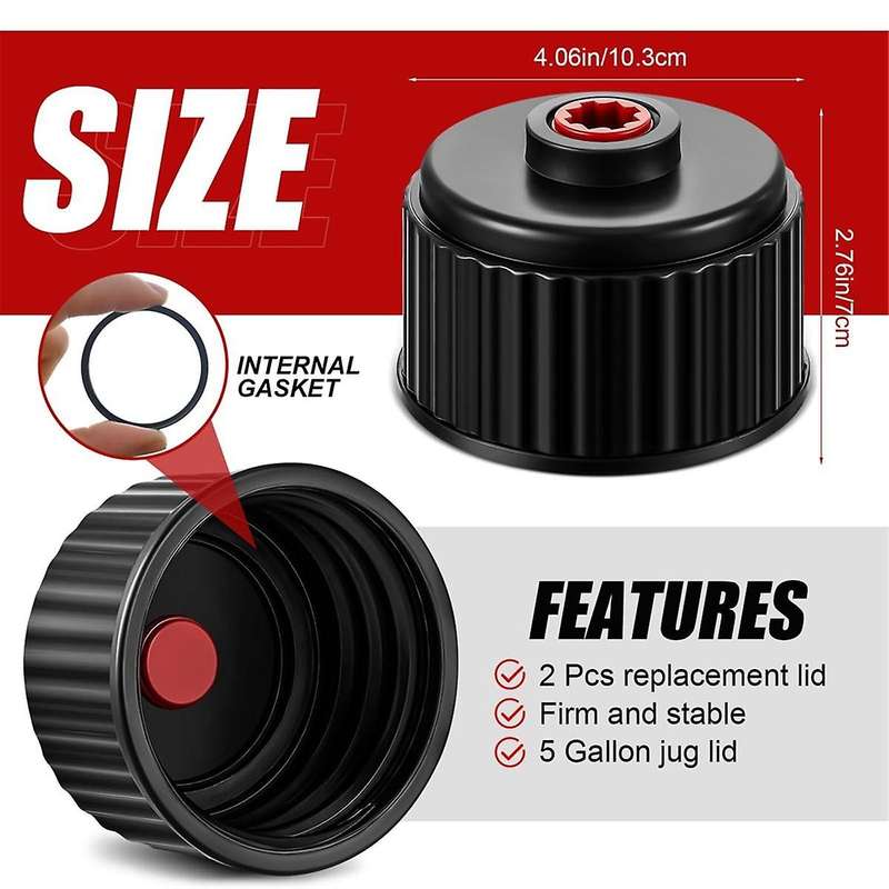 4 Pieces Fuel Filler Jug Hose Racing Fuels Replacement Cap LC2 Fuel Jug Hose Gas Can Cap for 5 Gallo