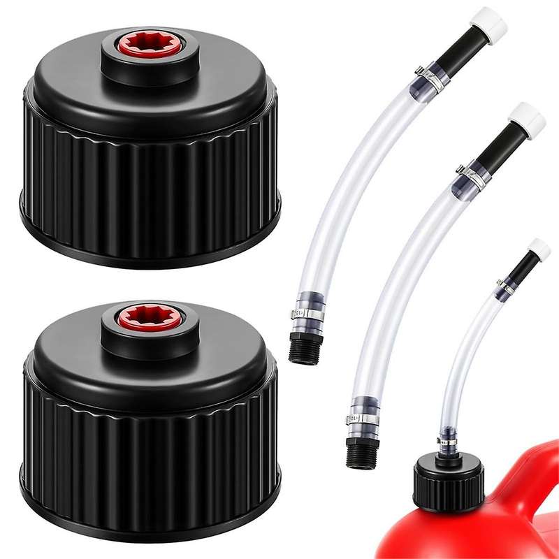 4 Pieces Fuel Filler Jug Hose Racing Fuels Replacement Cap LC2 Fuel Jug Hose Gas Can Cap for 5 Gallo