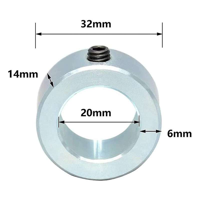 4 Pieces Drill Depth Stop, Depth Stop, Adjusting Rings for 20mm Axle / Shaft Galvanized, Shaft Locks