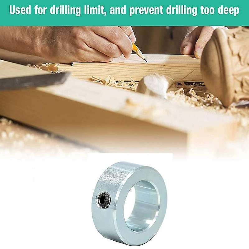 4 Pieces Drill Depth Stop, Depth Stop, Adjusting Rings for 20mm Axle / Shaft Galvanized, Shaft Locks