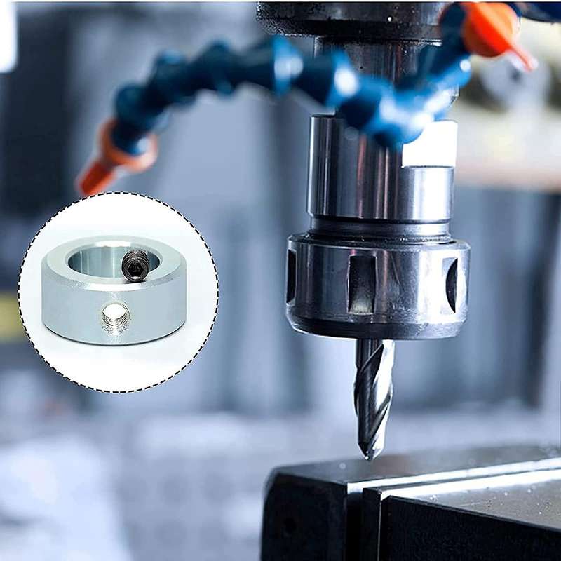 4 Pieces Drill Depth Stop, Depth Stop, Adjusting Rings for 20mm Axle / Shaft Galvanized, Shaft Locks