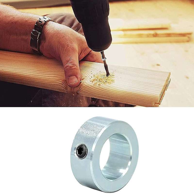 4 Pieces Drill Depth Stop, Depth Stop, Adjusting Rings for 20mm Axle / Shaft Galvanized, Shaft Locks