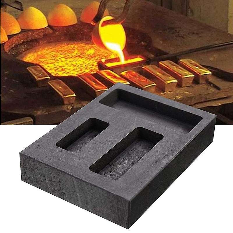 4 Pieces Graphite Embedded Mold Stirring Rod Set 5 in 1 Graphite Casting Mold Coin Combination Metal