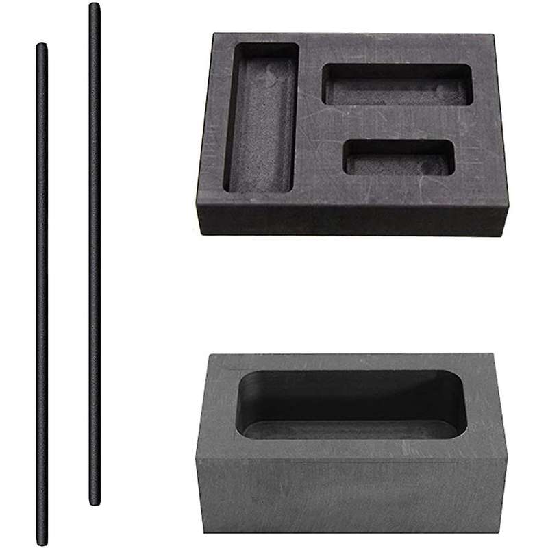 4 Pieces Graphite Embedded Mold Stirring Rod Set 5 in 1 Graphite Casting Mold Coin Combination Metal