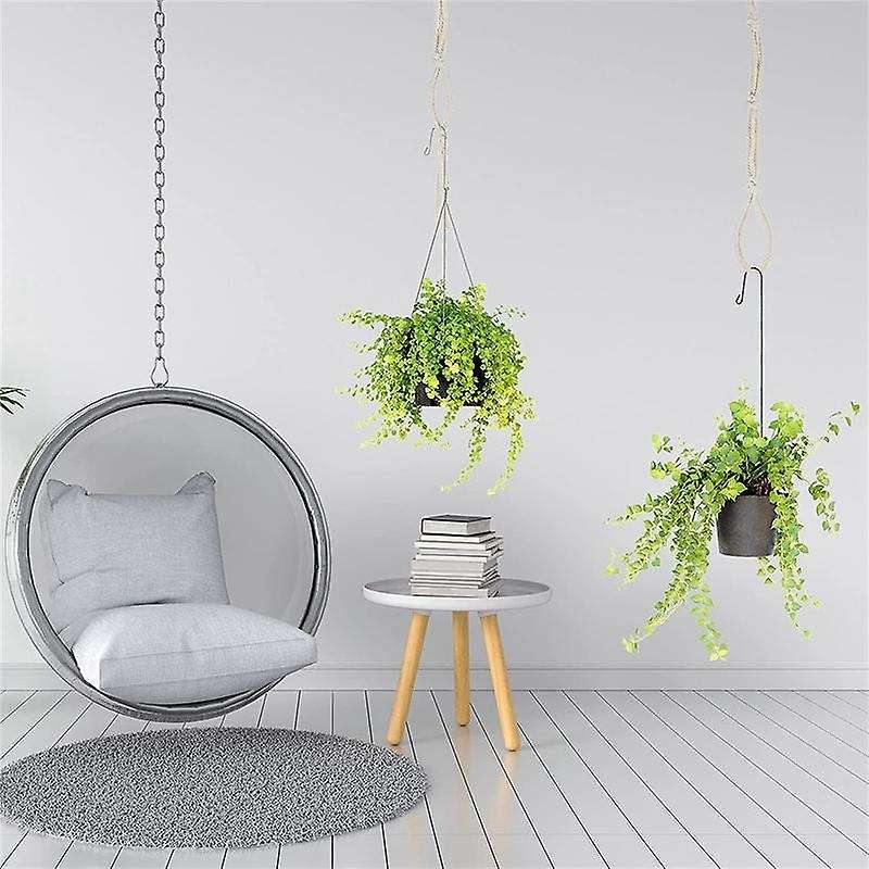 4 Pieces Macrame Beige Plant Hanger Extender Rope Plant Hanging Basket Extender Hanging Plant Pot H