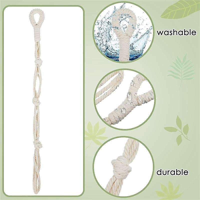 4 Pieces Macrame Beige Plant Hanger Extender Rope Plant Hanging Basket Extender Hanging Plant Pot H