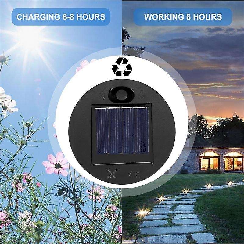 4 Pieces Replacement Solar Light Tops Outdoor Hanging Lantern Light Solar Light Parts Round Solar Li