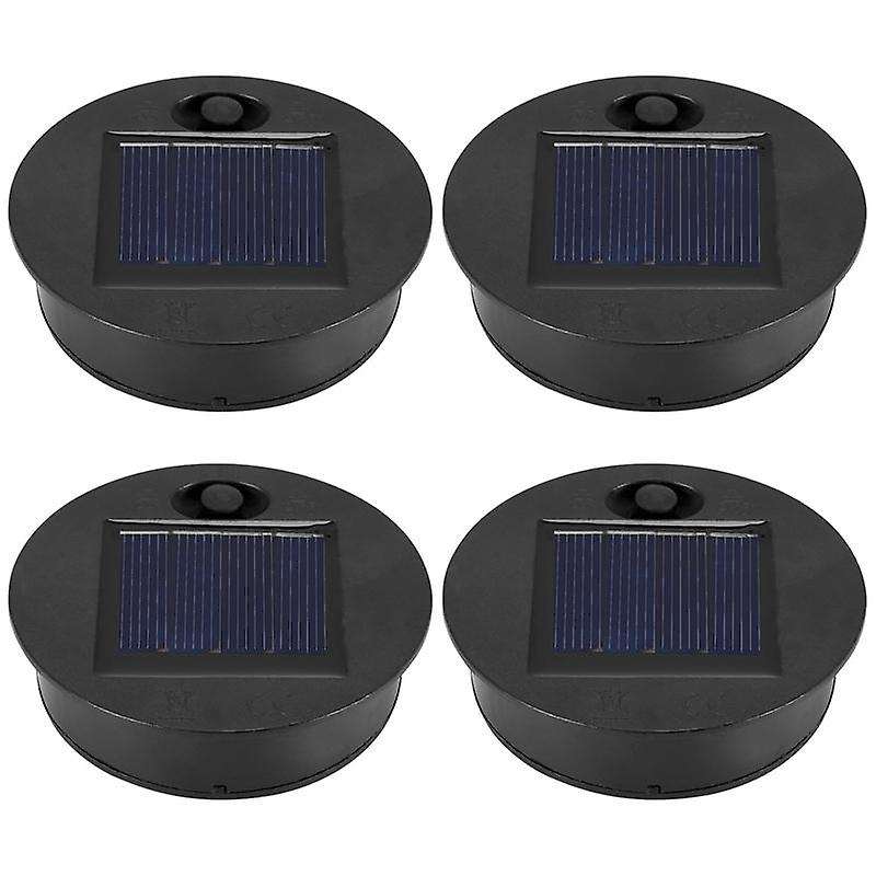 4 Pieces Replacement Solar Light Tops Outdoor Hanging Lantern Light Solar Light Parts Round Solar Li