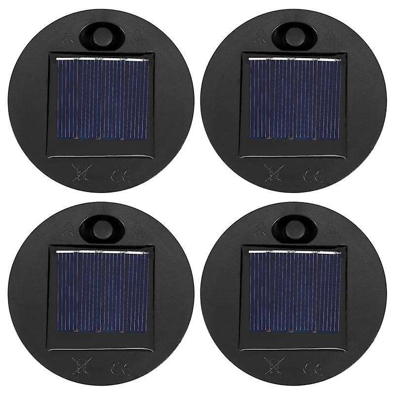 4 Pieces Replacement Solar Light Tops Outdoor Hanging Lantern Light Solar Light Parts Round Solar Li